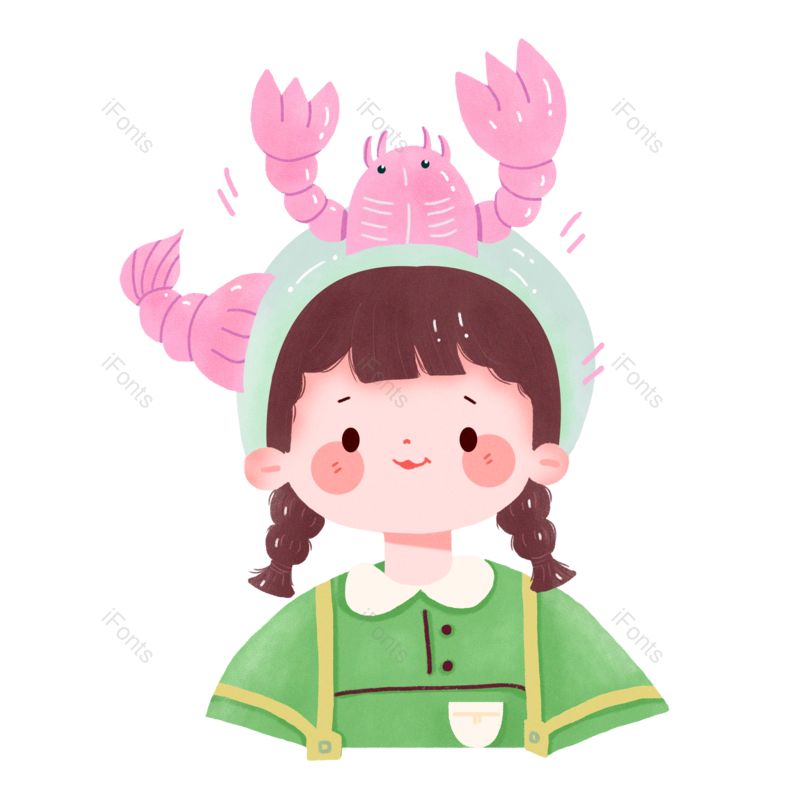 星座图片,女孩元素,手绘PNG,免抠素材